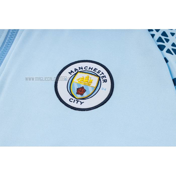 Tuta da Track de Felpa del Manchester City 2023-2024 Blu Claro